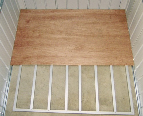 Option support plancher pour abri métal 5,11 m² - YARDMASTER - Mr.Bricolage