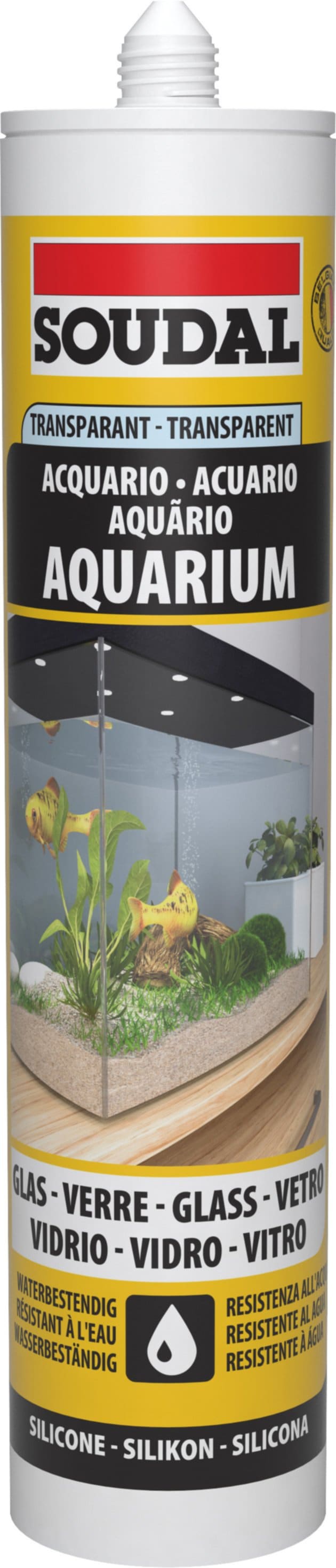 Silicone pour aquarium transparent, 300ml - SOUDAL - Mr.Bricolage