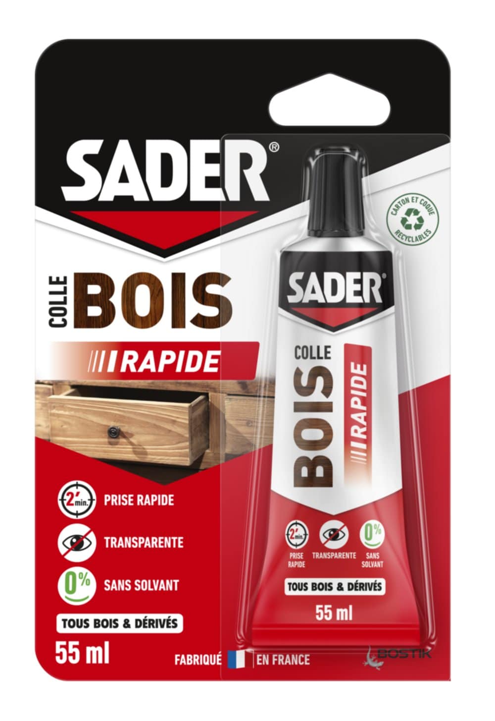 Colles pour bricolage Sader tube colle fixation extra fort - 55 ml