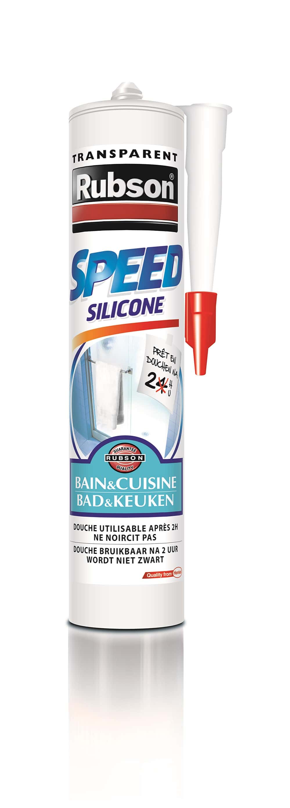 Mastic Speed Silicone Bain & Cuisine transparent 280 mL - RUBSON