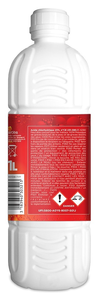 Onyx - Acide Chlorhydrique 23% - Décapant, Détartrant WC, Canalisations et  Métaux & St Marc Acide Citrique Nettoyant menager 100% d'Origine Naturelle  500 g - Détartre, Décape : : Bricolage