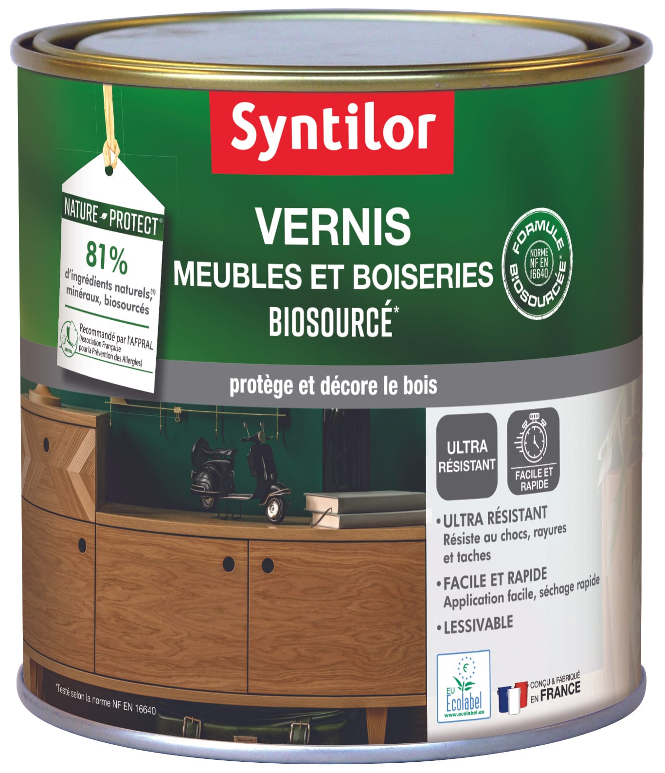Vernis Meubles et Boiseries Biosourcé* Nature Protect® 0.5L Incolore -  SYNTILOR