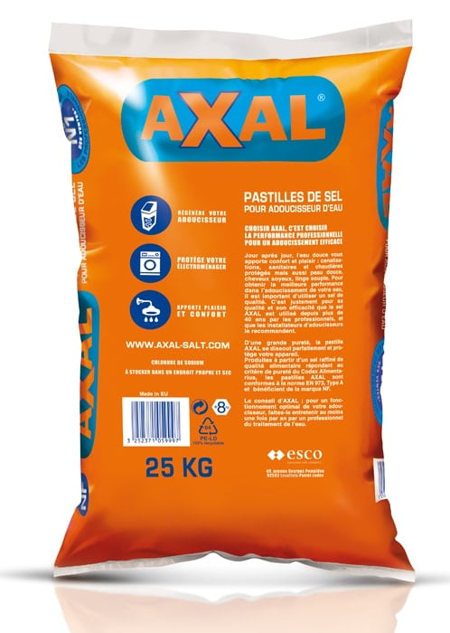 Pastille sel pour adoucisseur AQUA EXCELL - sac de 25kg 