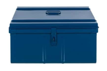 Coffre de rangement métal 57 cm - coloris bleu- SNOR PIERRE HENRY