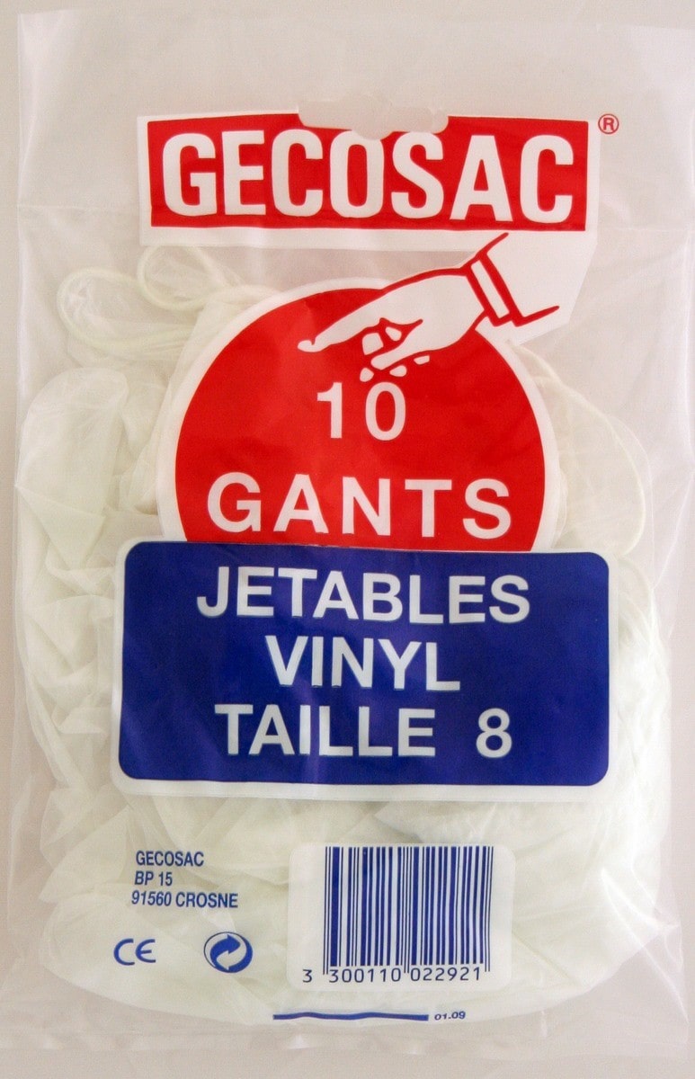 100 Gants jetables Vinyle Taille M - ERGOS - Mr Bricolage