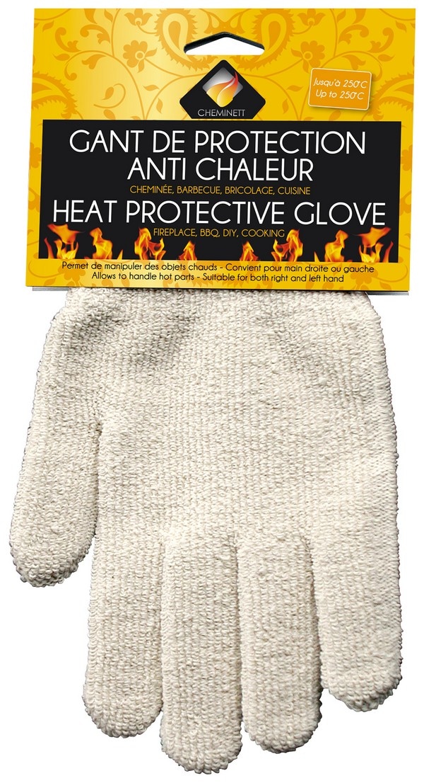 Gant de protection anti-chaleur pour cheminée