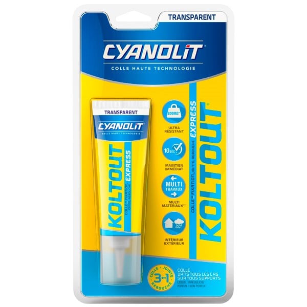 Colle Cyanolit spéciale caoutchouc et plastiques 50ml CYANOLIT 000587 