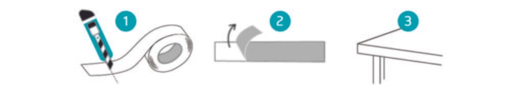 Profil PVC de finition en rouleau Smart profile - adhésif - plat