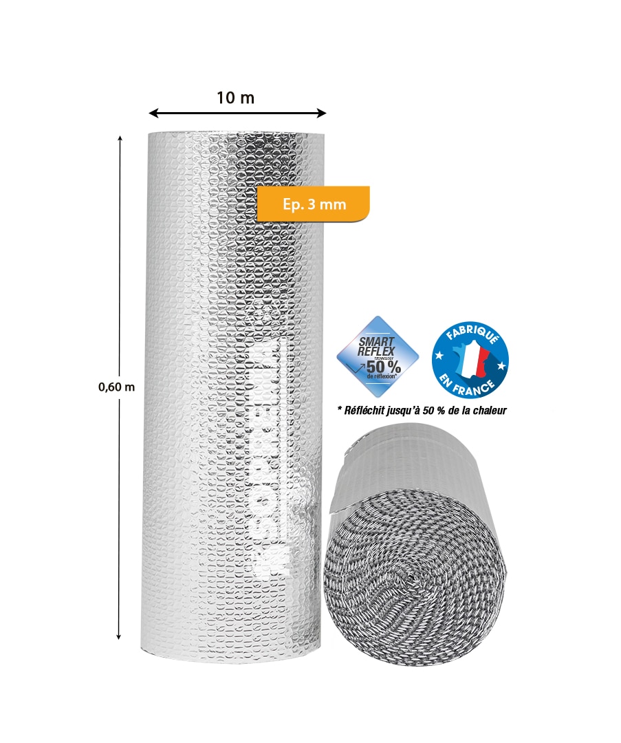 Kit isolation thermo-réflecteur portes de garage Ep.0,3cm 1x0,6m - SOPREMA  - Mr.Bricolage