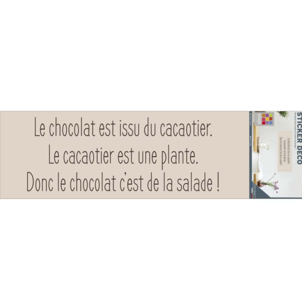 Stickers Citation Chocolat 19cm plaisir