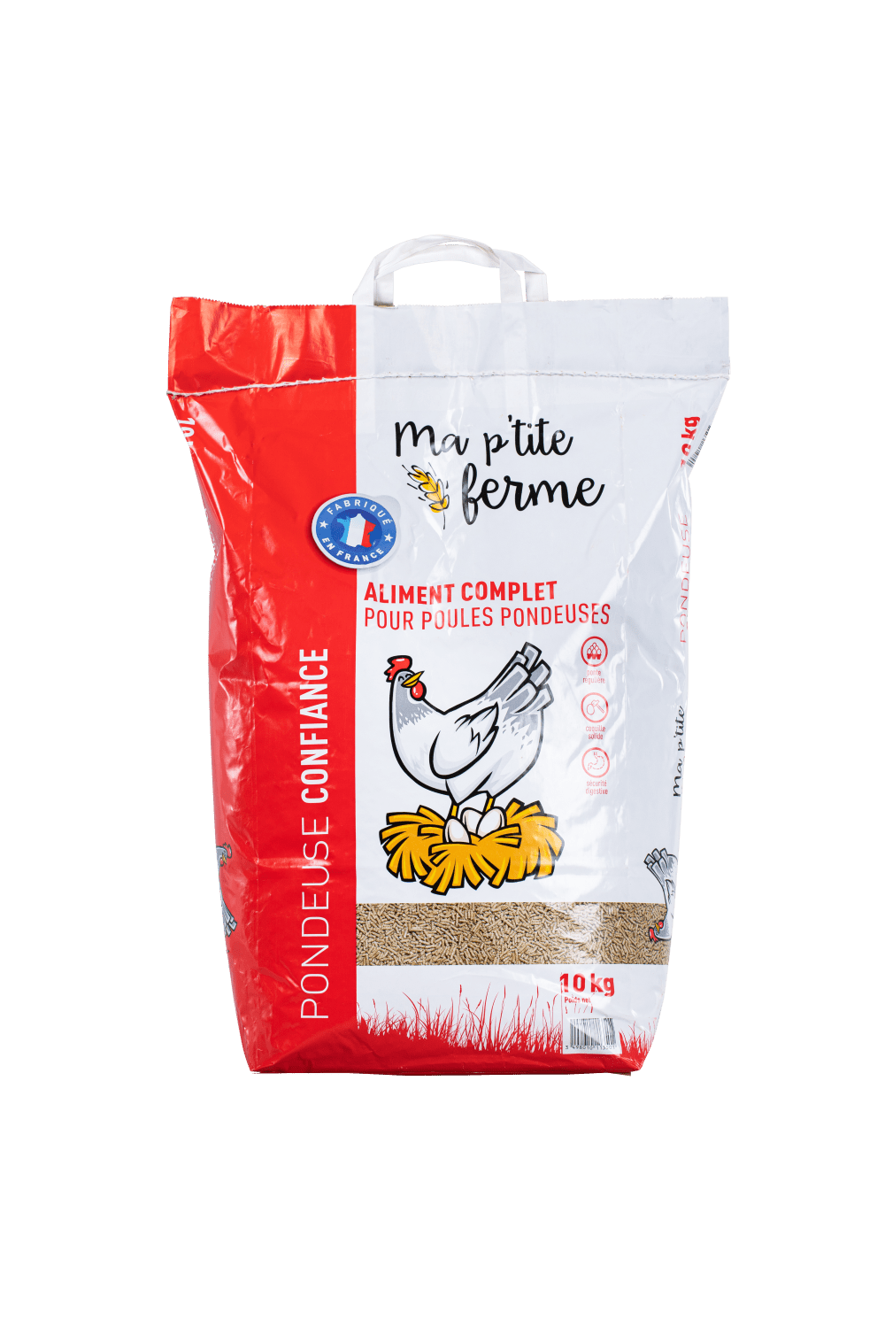 Aliment Complet Poule Pondeuse Confiance 10kg Sans OGM - MA P'TITE FERME