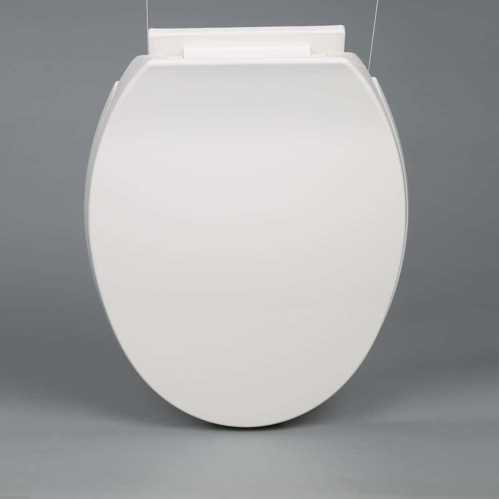 Abattant WC incassable Gris Charnières Blanc - Mr Bricolage