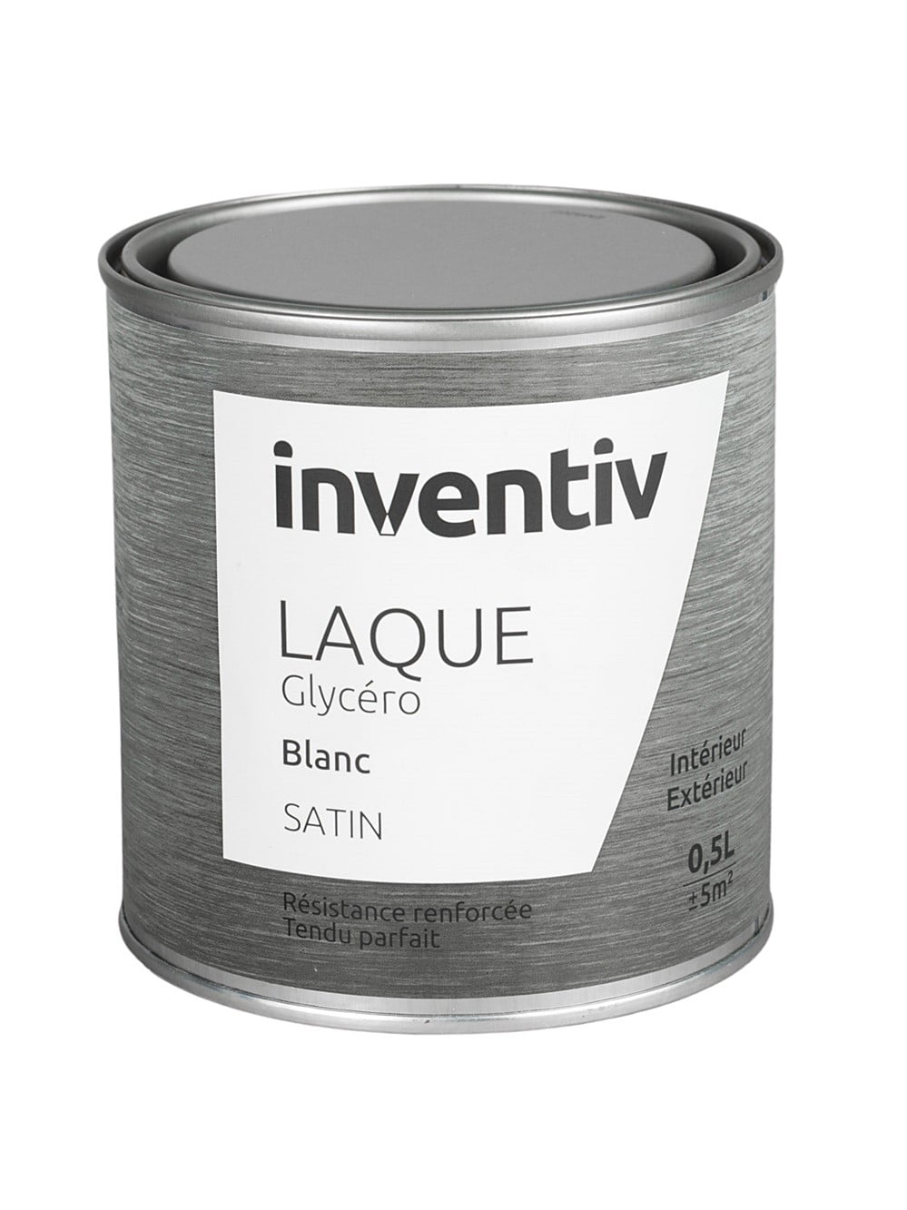 Peinture laque - Blanc - Glycéro - 0.5 L - Aspect satiné - BATIR