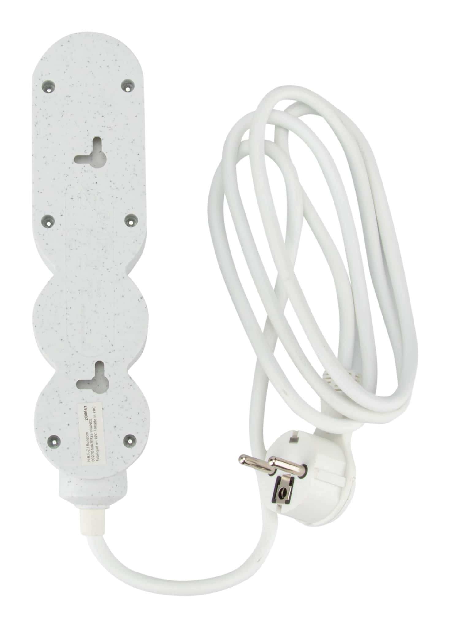 BLANK Multiprise, 5xT13, avec interrupteur, blanc - SECOMP AG