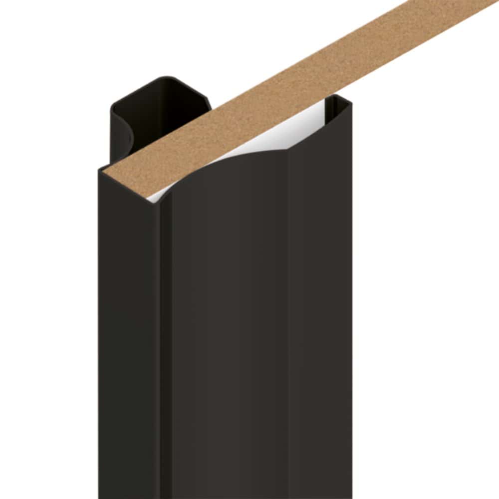 Porte de placard coulissante avec miroir noir mat profil noir GoodHome  Arius H. 248,5 x L. 92.2 cm + amortisseurs