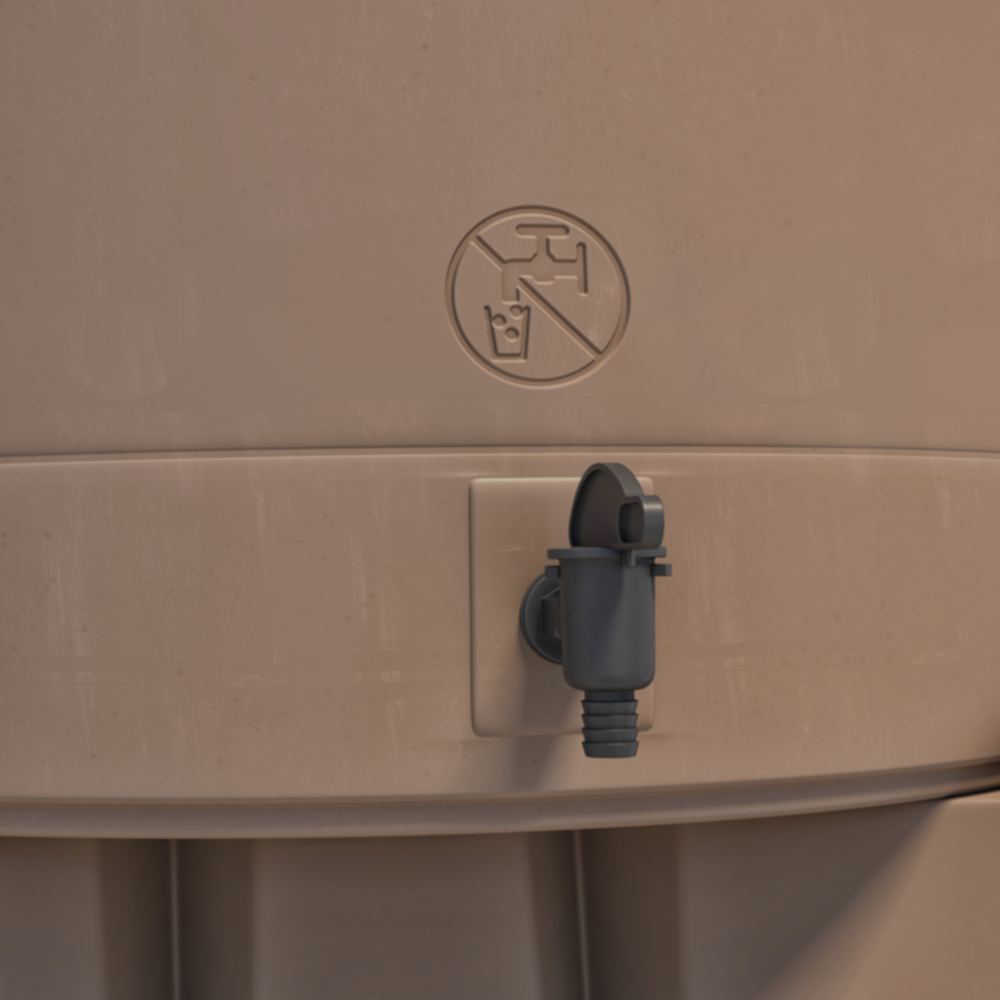 Récupérateur eau de pluie 500L + socle taupe - BELLI - Mr.Bricolage