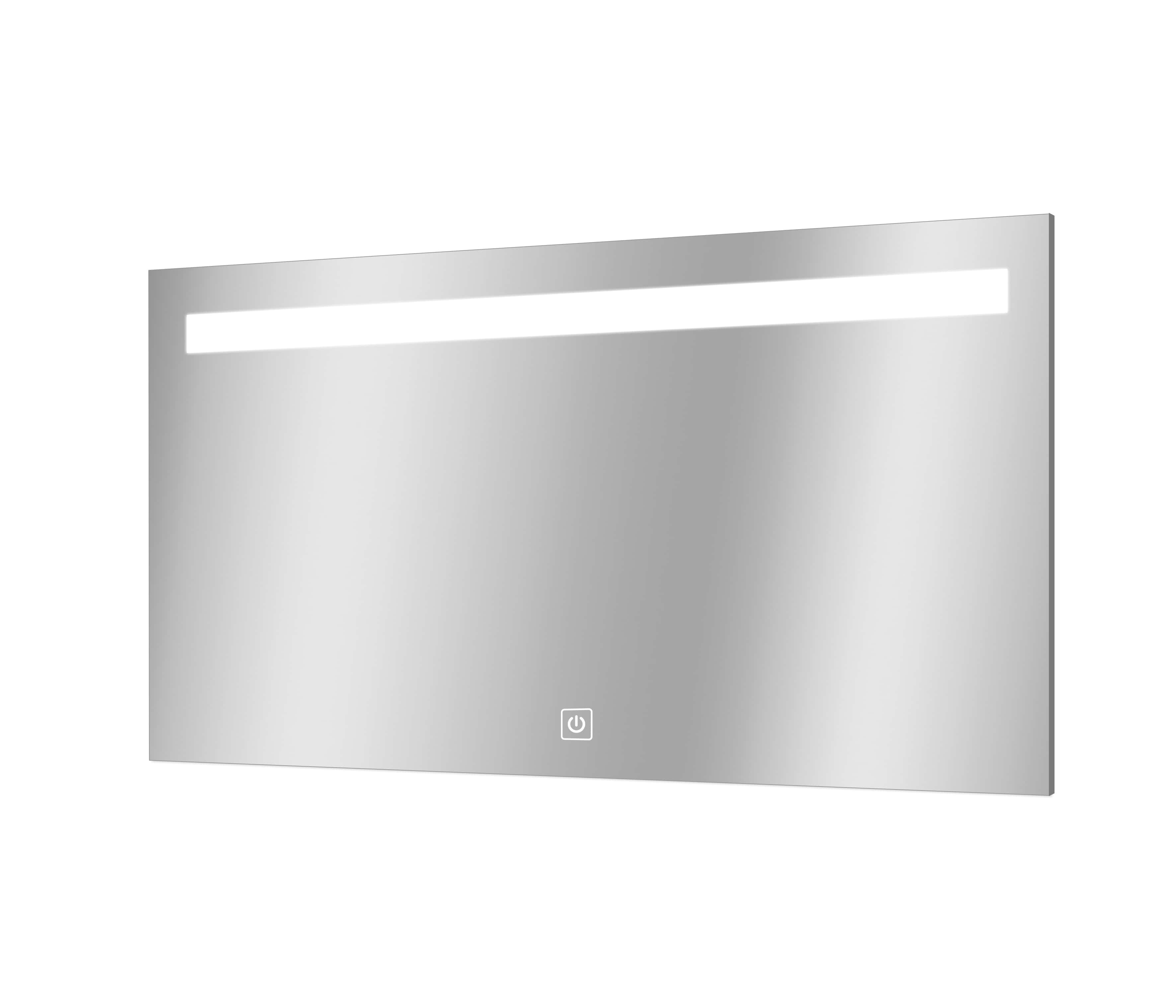 Miroir de salle de bains lumineux LED 70 x 120 cm, argenté, MPGlass Bishop