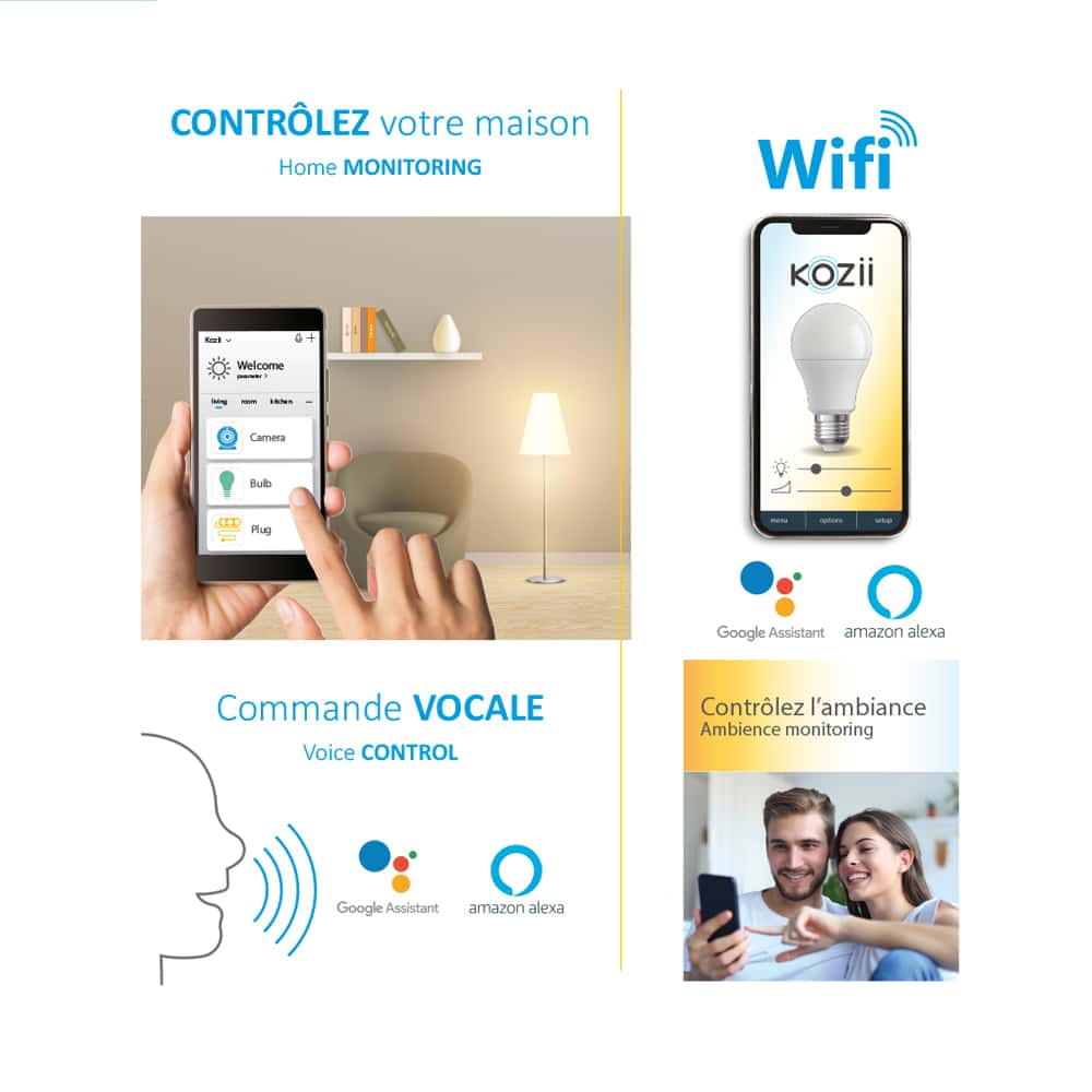 Ampoule Wifi +Télécommande ( 1 Ampoule Par Pack ) - Mr Bricolage