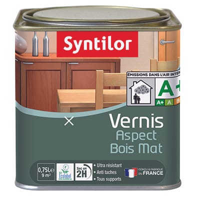 Vernis aspect bois mat incolore 0.75l - SYNTILOR - Mr.Bricolage