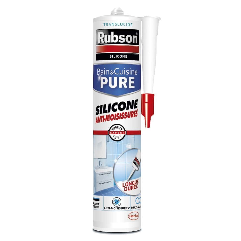Mastic silicone sanitaire Translucide 300 ml - RUBSON - 165173 - Cdiscount  Bricolage