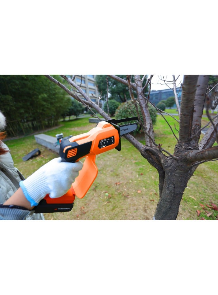 Rowe Mini Scie à chaîne portative Portable, Coupe-bûche à Bois à Piles,  transparaisses en Bois de Branche d'arbre Tool de Jardin 1 Batterie :  : Jardin