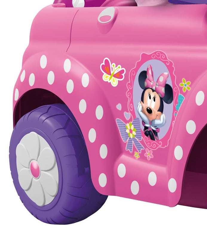 VOITURE ROSE A PEDALES MINNIE