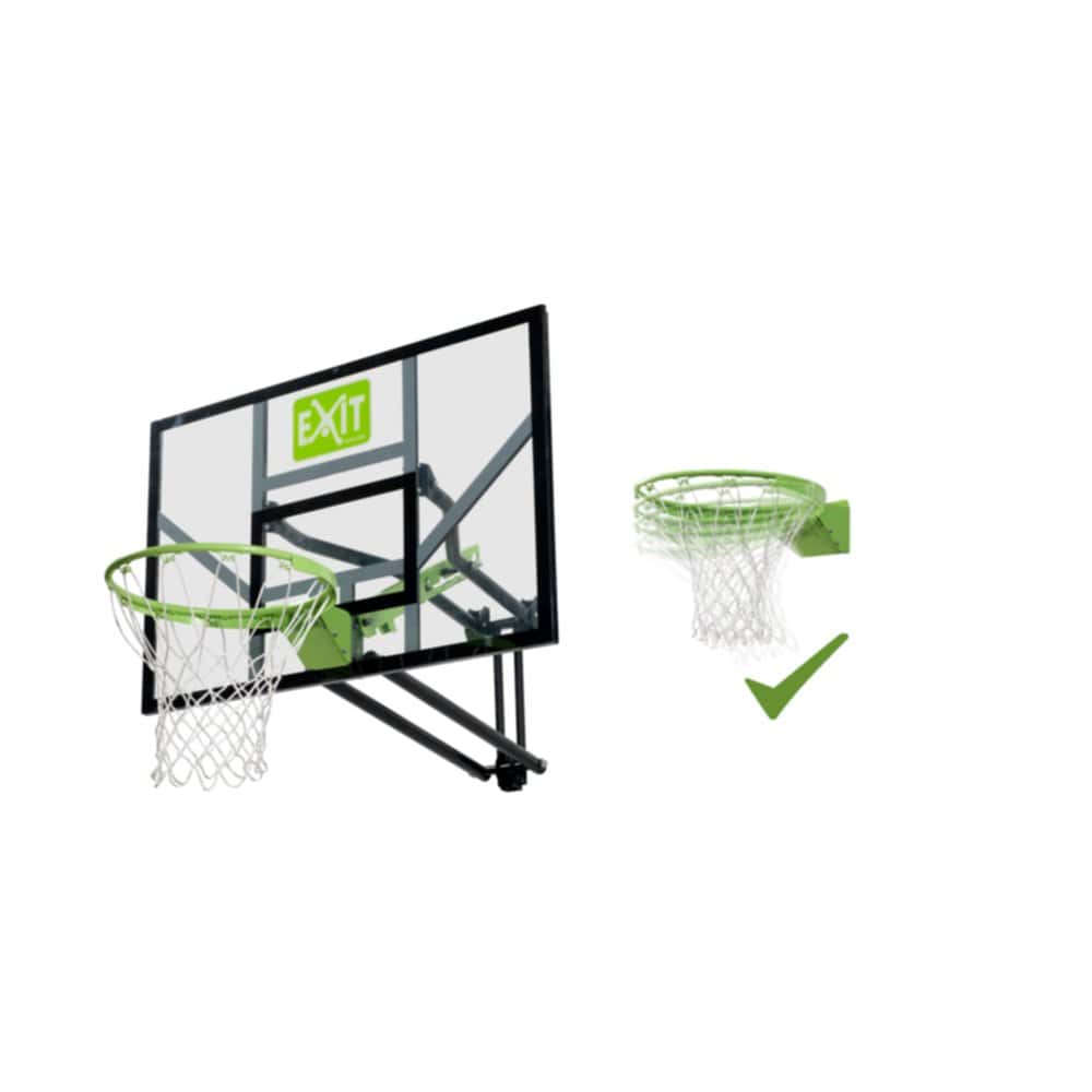 Panneau de basket mobile à roulettes avec cercle dunk EXIT Galaxy -  vert/noir