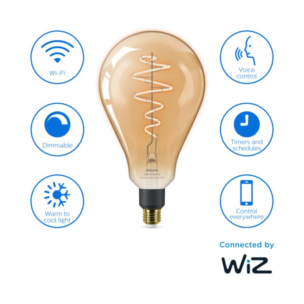 WiZ Ampoule connectée flamme Blanc variable E14 25W - Wiz