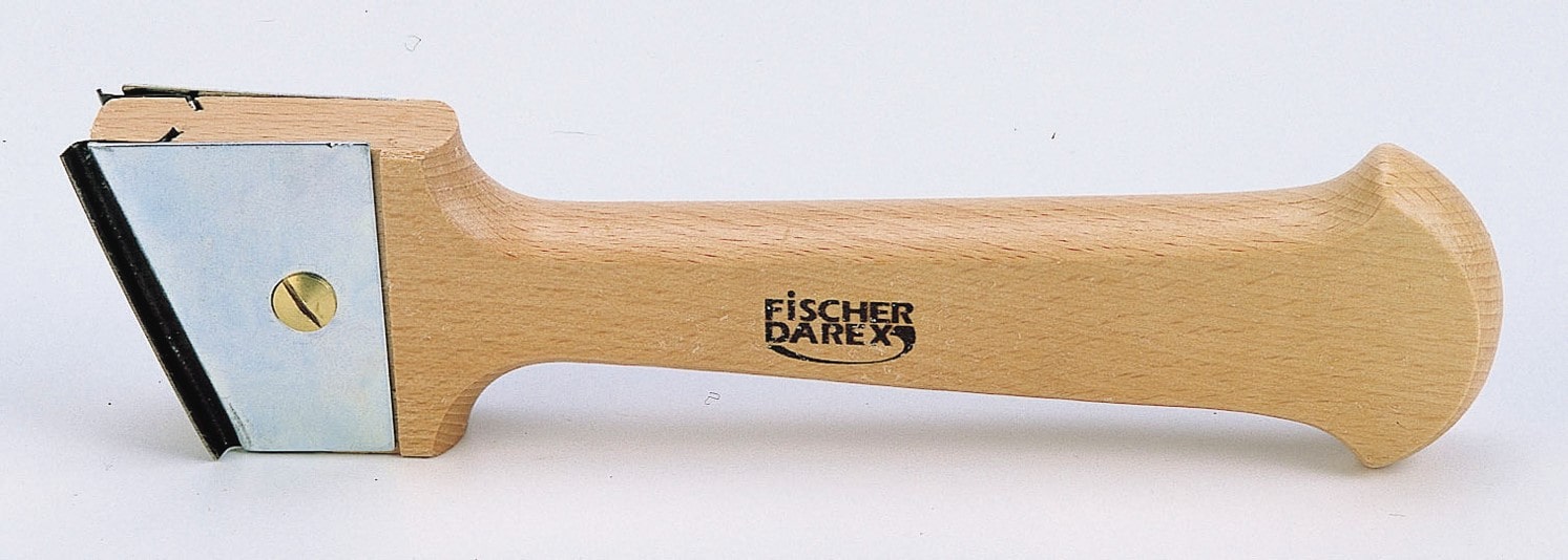 vintage racloir grattoir en bois de Fischer Morbois