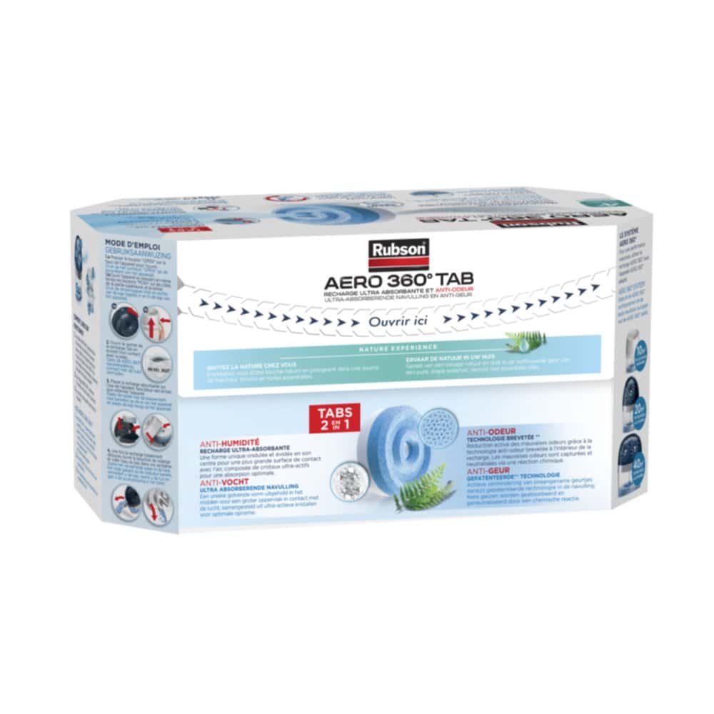 4 sacs recharges absorbeur d'humidité Aéro 360° vanille - RUBSON - Mr  Bricolage