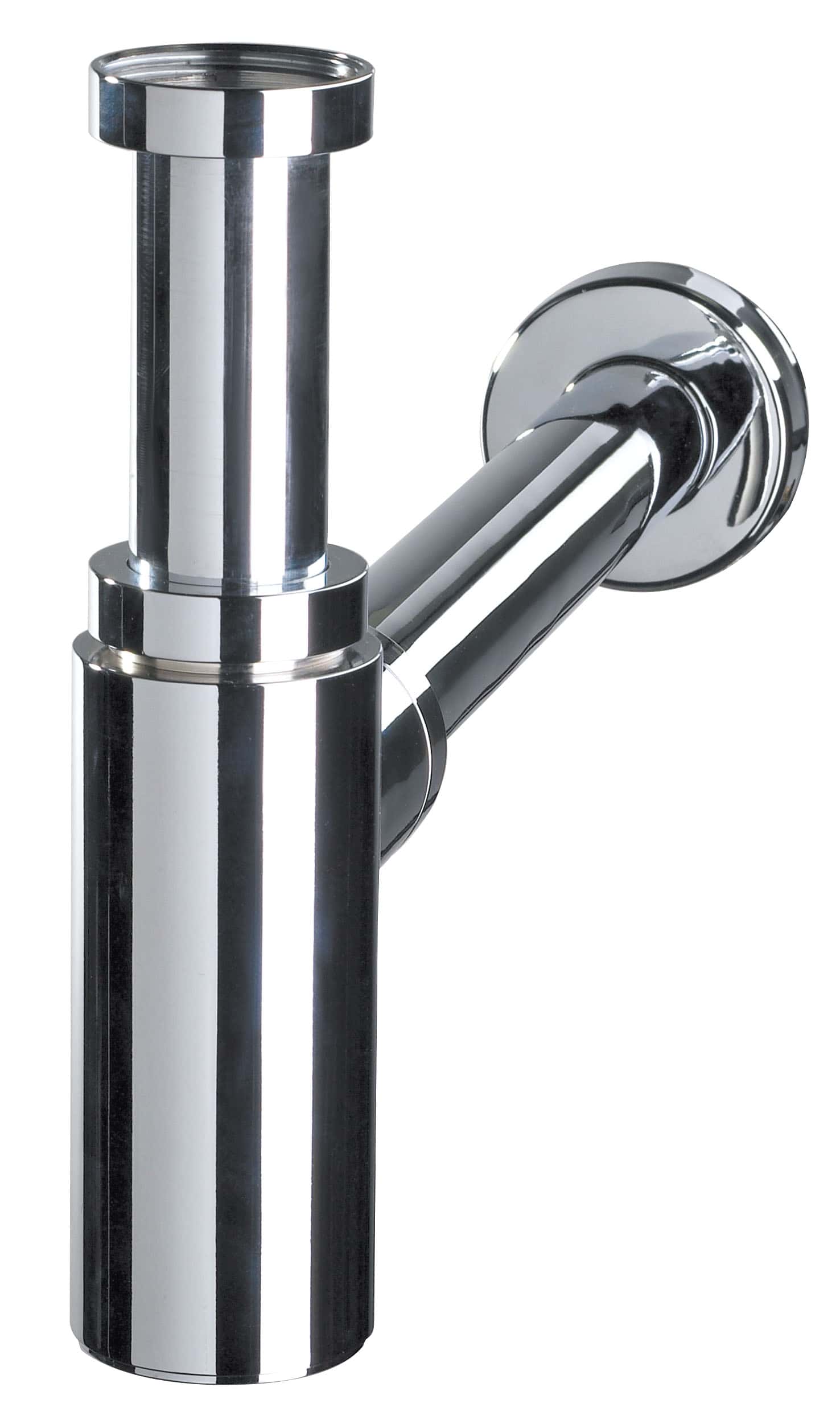 Siphon de lavabo universel design 100% métal chromé (A400) - Akaaz