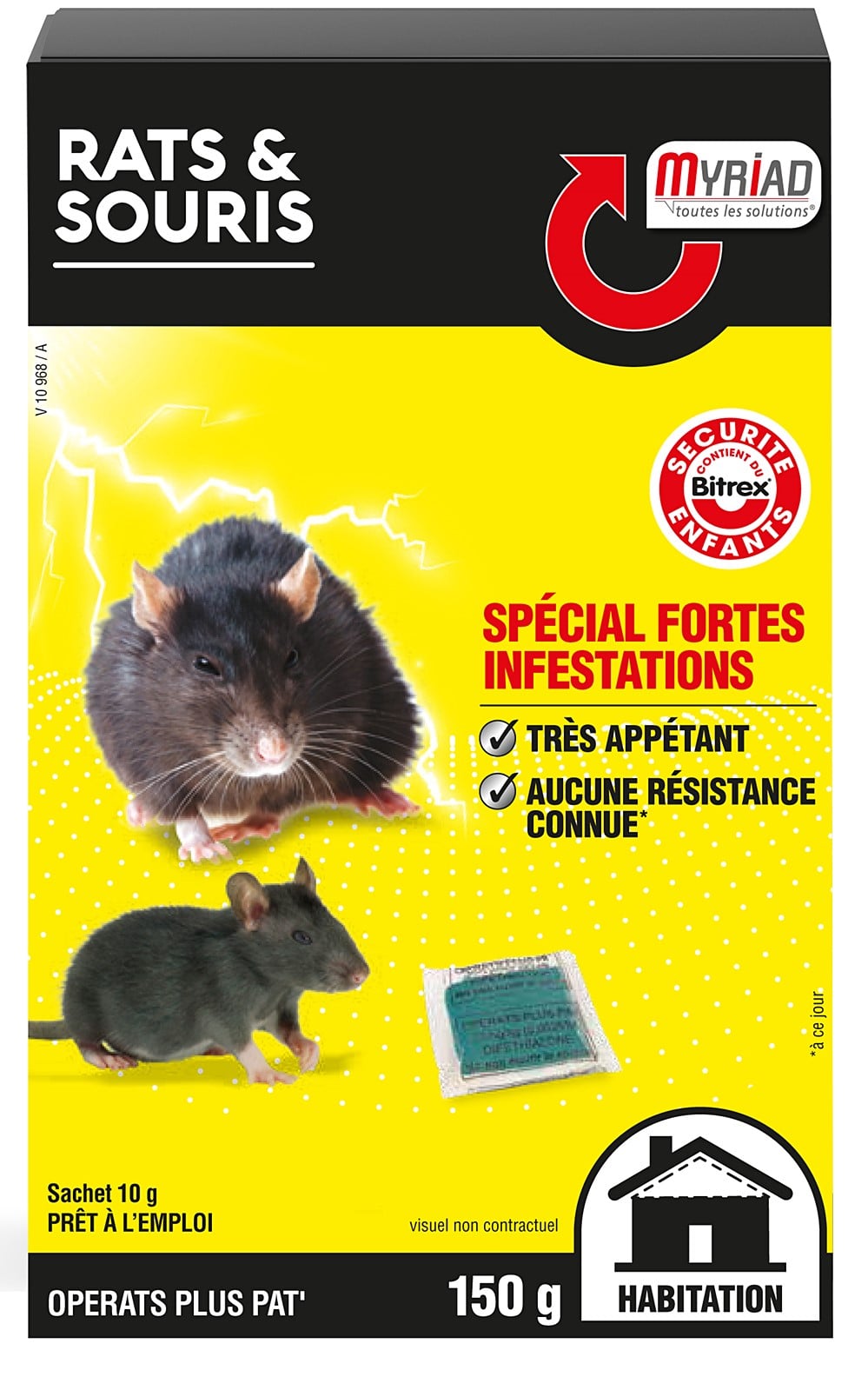 Sachets fortes infestations rats et souris 150g - Mr.Bricolage