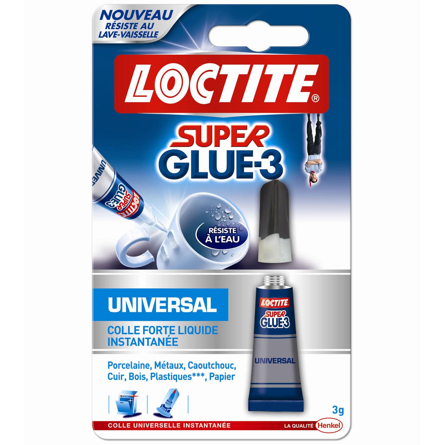 Loctite Super glue 3 liquide - Colle à prise rapide - transparente - 3 gr  Pas Cher