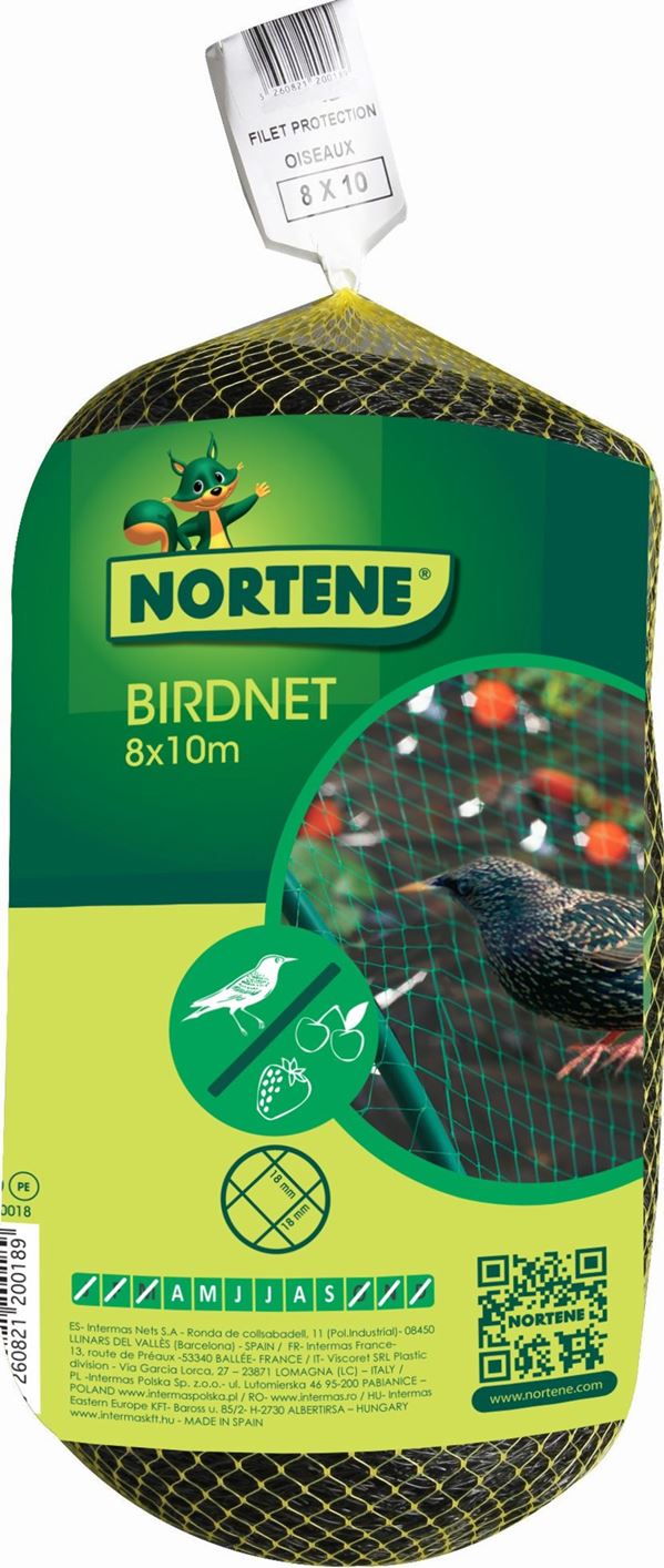 BIRDNET Filet de protection oiseaux PE noir 8x10m - Mr.Bricolage