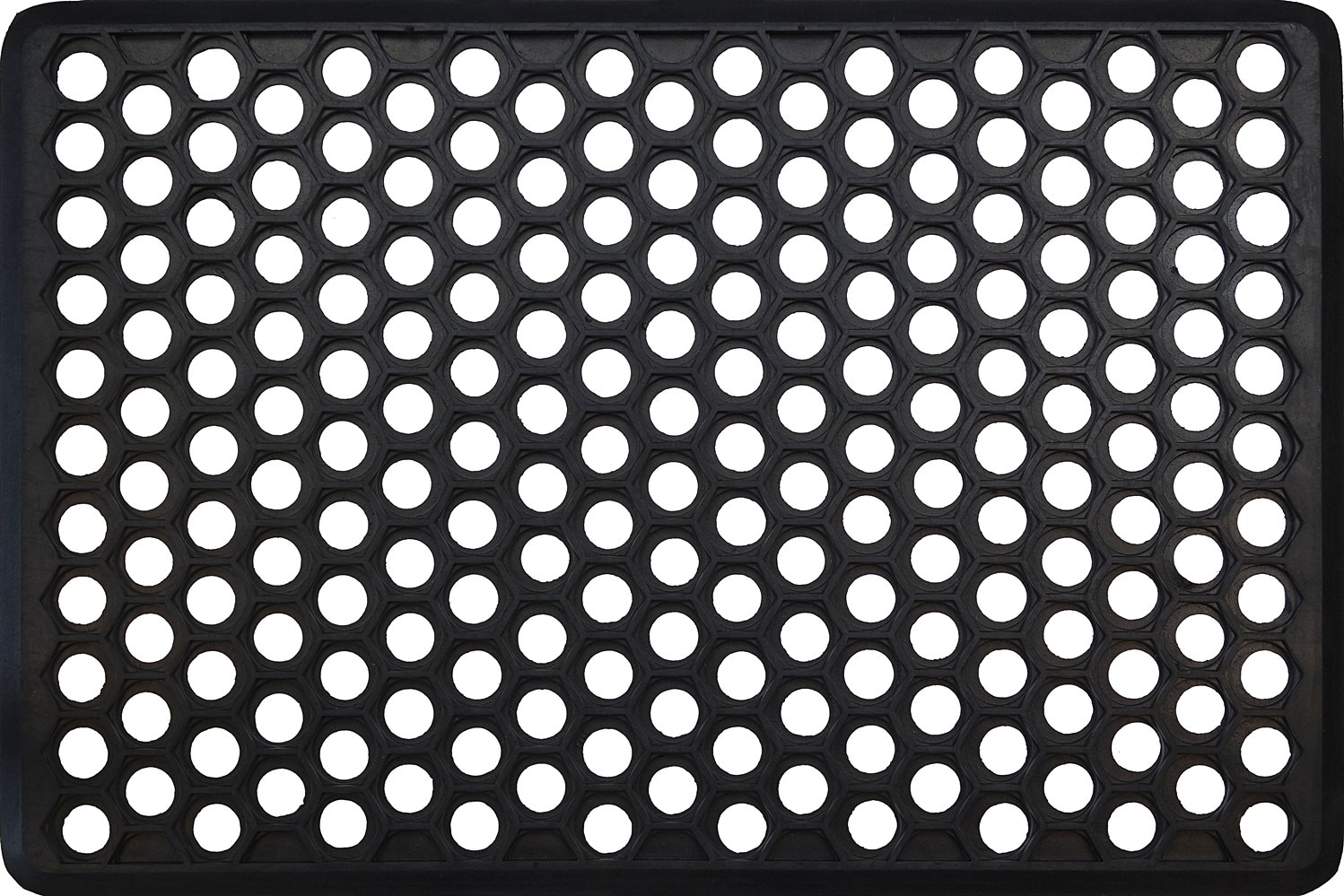 Tapis extérieur grattant Domino caoutchouc 150x100cm noir - CORYL -  Mr.Bricolage
