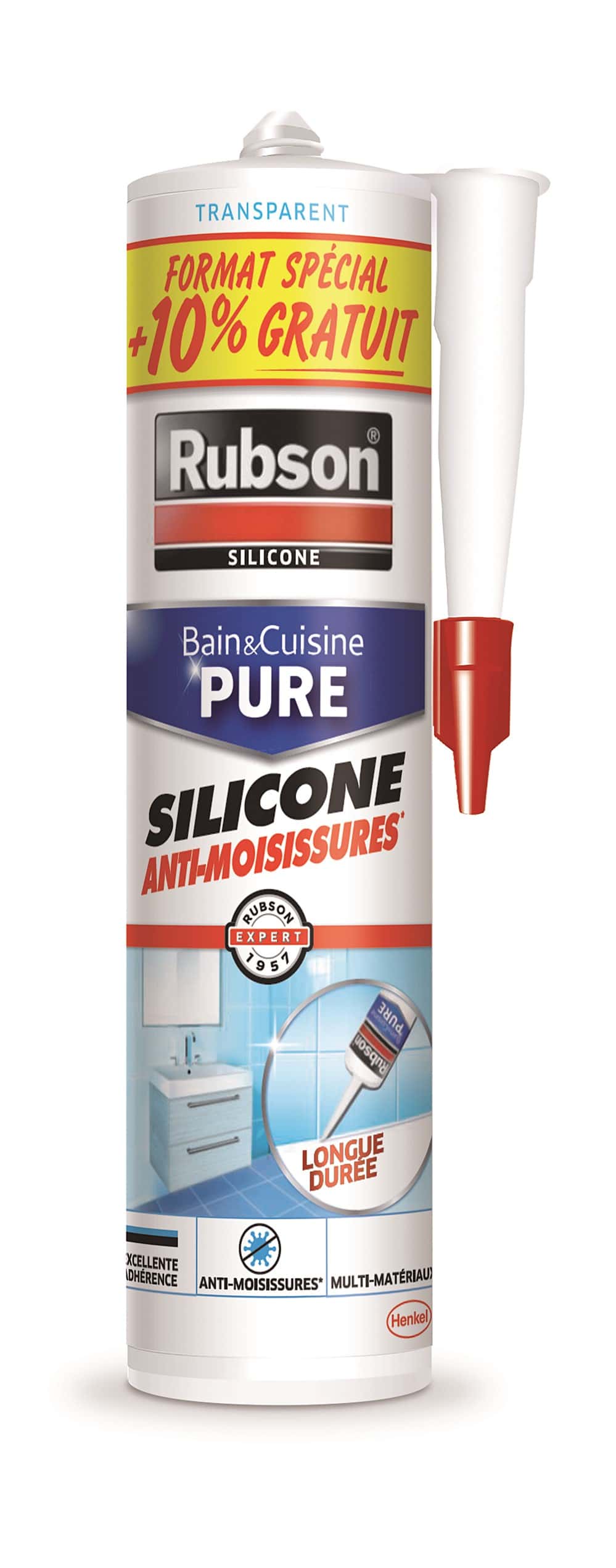 Mastic Rubson Bain&Cuisine Expert Anti-moisissures transparent