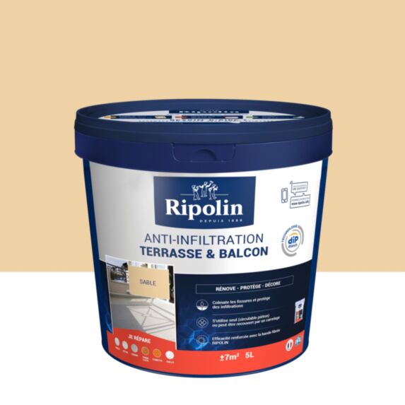 Anti-infiltration Terrasse et balcon sable 5L RIPOLIN