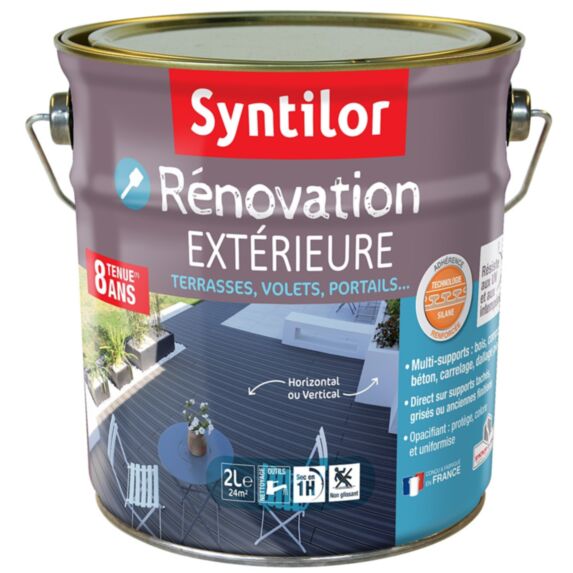 Peinture de rénovation extérieure 2L gris blanchi