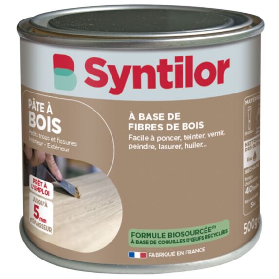 Pâte à bois chêne foncé biosourcée 500gr - SYNTILOR