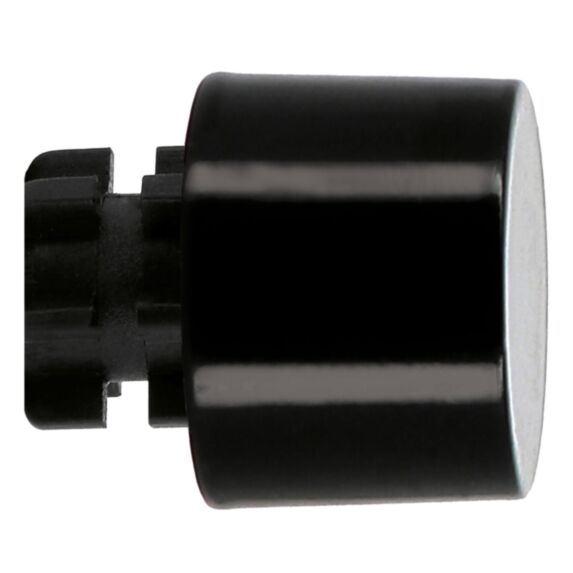 2 embouts Bouchon Noir Brillant métal Ø20mm