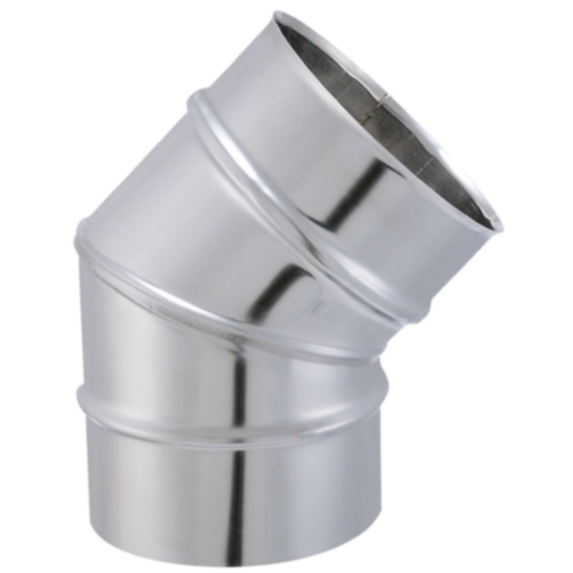 Coude secteur 45° tyral Inox 304 Ø153mm - JONCOUX