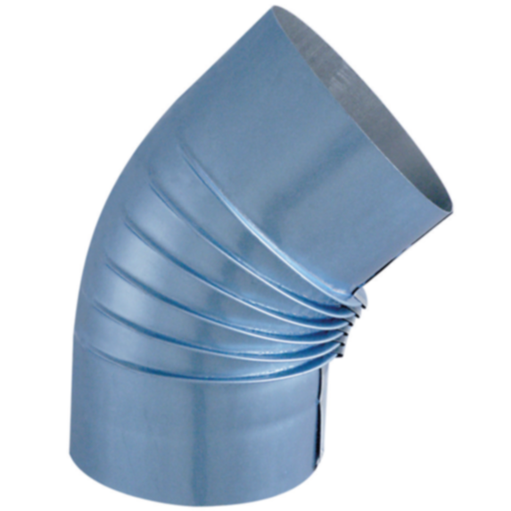 Coude plissé aluminié 90° Polyfeu Ø153mm - JONCOUX