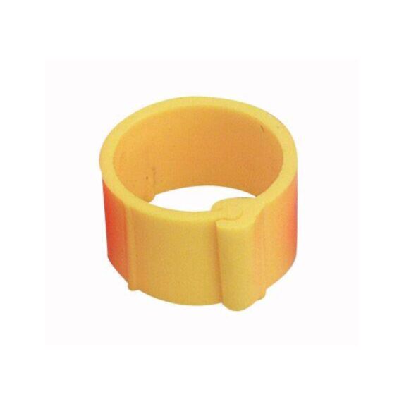 25 Bagues à clips Ø8mm Jaune - CHICK’A