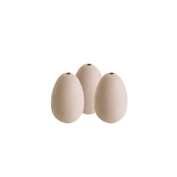 3 Œufs de poule factices en céramique - CHICK'A