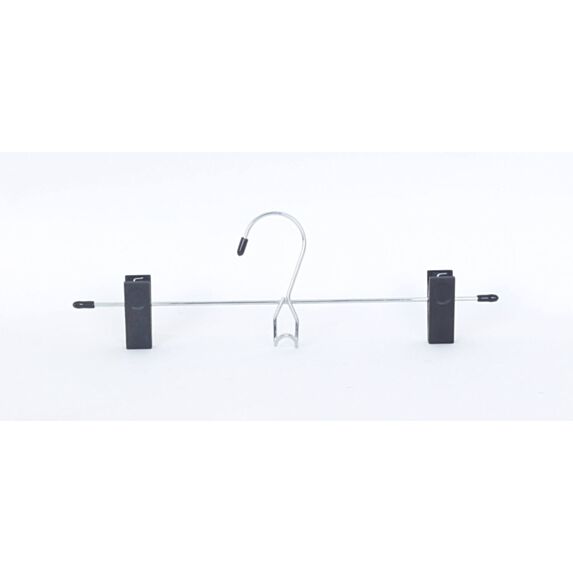 2 Cintres pour pantalons/jupes Chrome Métal