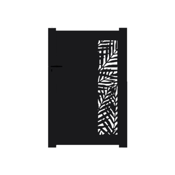 Portillon alu DEC en kit L.1xH.1,5m Noir (RAL 9005) - PACKIT