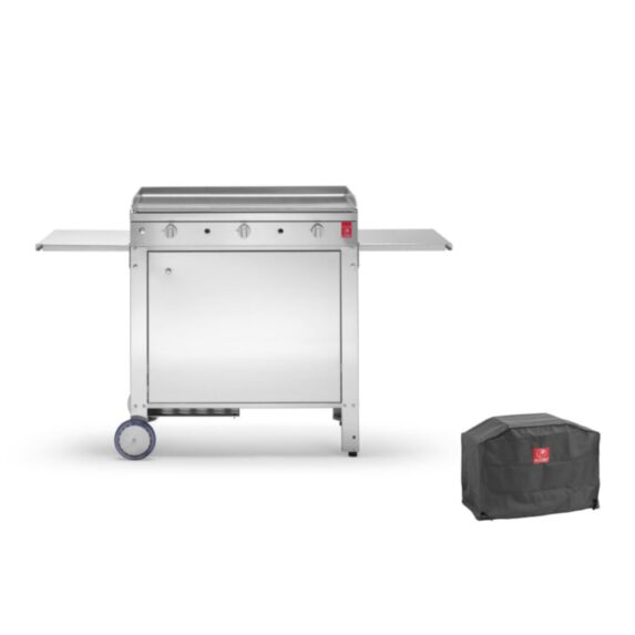 Plancha CHEF 80 Lisse + Chariot Fermé + Housse - PLANCHA PLANET