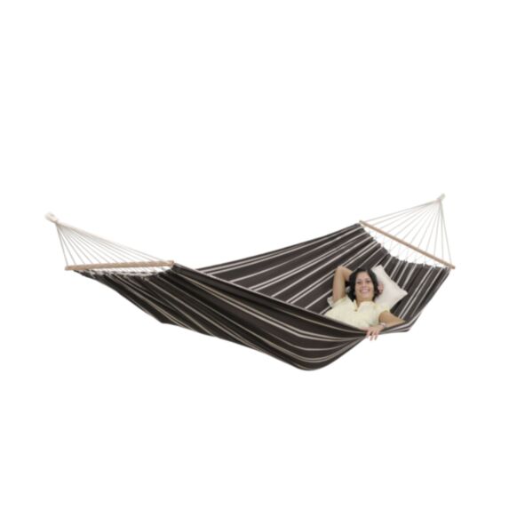 Véritable hamac brésilien à baguette MOCCA 210X140CM - AMAZONAS