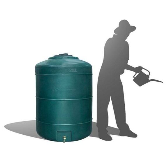 Récupérateur d'eau de pluie hors sol 500L vert - DS EAU