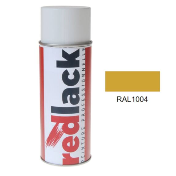 Peinture aérosol multisupport RAL 1004 Satiné 0,4L - REDLACK